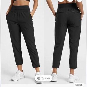 Athleta Black Slim Tapered Crop Pants